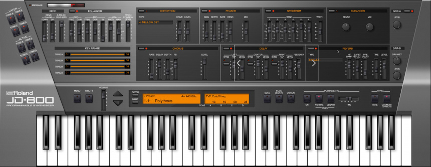 Roland JD-800 en Roland Cloud